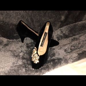 Maud Frizon, black velvet w/rhinestone